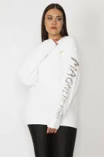 Kadın Kemik Kol Detaylı Havlu Sweatshirt 65N28517