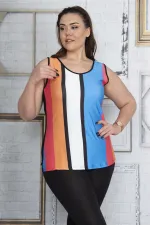 Kadın Renkli Kolsuz Bluz 65N22888