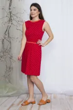 ROBE À POIS FUJYA POUR FEMME AVEC POCHE DÉTAILLÉE