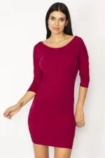 ROBE FEMME MARRON À MANCHES FAKIR