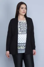 Kadın Siyah İkili Görünümlü Tek Parça Bluz 65N23082