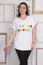 Kadın Kemik Ön Detaylı Düşük Kollu Viskon Bluz 65N22703