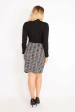 Kadın Siyah Süs Cepli Elbise 65N35024