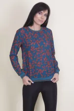BLOUSE EN MOUSSELINE AVEC DÉTAILS CÔTELÉS