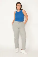 Kadın Gri Bel Lastikli Eşofman Alt 65N31399