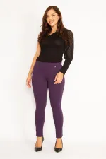 Kadın Antrasit Ön Süs Cep Ve Arka Cepli Tayt 65N34862