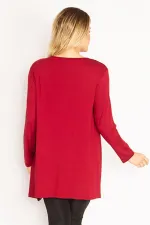 Kadın Bordo Sim Detaylı Tunik 65N35186