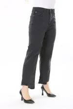 Kadın Büyük Beden Kup Detaylı Paçası Pis Dikişli Likralı Kot Pantolon 65N38087