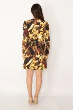 ÖNÜ  VE KOLU DETAYLI ELBİSE 26A23009