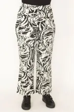 Kadın Kemik Yarım Astarlı Beli Lastikli Pantolon 65N32715