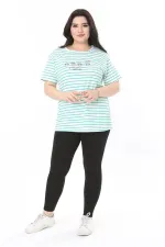 Kadın Büyük Beden Gül Kurusu Bisiklet Yakalı Kısa Kollu Bluz 65N38006