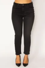 Kadın Antrasit Likraklı 5 Cep Kot Pantolon 65N34335