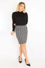 Kadın Siyah Süs Cepli Elbise 65N35024