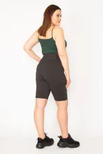 KADIN SİYAH TOPARLAYICI ŞORT TAYT