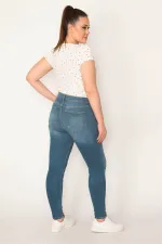 KADIN MAVİ 5 CEP LİKRALI SKİNNY JEAN PANTOLON