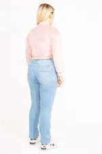Kadın Mavi 5 Cepli Likralı Kot Pantolon 65N35548