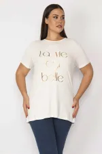 Kadın Kemik Lak Baskılı Viskon Bluz 65N29116