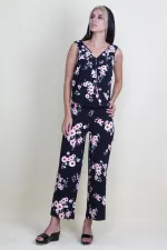 Combinaison portefeuille à motifs floraux colorés pour femme 85N7312