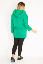 Kadın Antrasit Ön Fermuarlı Cep Ve Kapşonlu Mont 65N35108