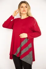 Kadın Bordo Sim Detaylı Tunik 65N35186