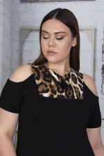 Kadın Gri Omuz Dekolteli Roba Garnili Elbise 65N25800