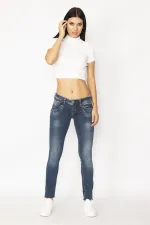 KADIN LACİVERT PİPER SLİM KOT PANTOLON