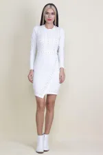 KADIN KEMİK ÖN VE KOLLAR TAŞ İŞLİ ELBİSE