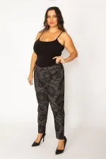 Kadın Füme Likralı Örme Kot Pantolon 65N34108