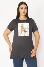 Kadın Füme Dijital Baskılı Bluz 65N28863