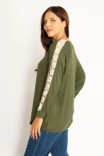 Kadın Bordo Dantel Detaylı Bluz 65N34646