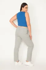 Kadın Gri Bel Lastikli Eşofman Alt 65N31399