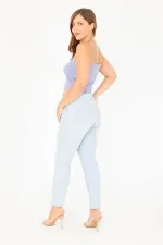 Kadın Büyük Beden Mavi 5 Cepli Kot Pantolon 65N36977