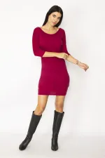 ROBE FEMME MARRON À MANCHES FAKIR