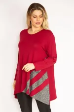 Kadın Bordo Sim Detaylı Tunik 65N35186
