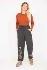 Kadın Füme Baskı Detaylı Eşofman Alt 65N35282