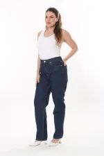 Kadın Büyük Beden Lacivert 5 Cepli Kot Pantolon 65N37848