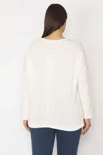 Kadın Kemik Taş Ve Baskı Detaylı Tunik 65N35384