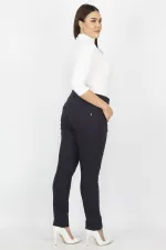 Kadın Bordo Fermuar Detaylı Pantolon 65N20932