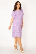 Kadın Bebe Mavisi Dokuma Viskon Kumaş Ön Pat Düğmeli Beli Kuşaklı Elbise 65N33614