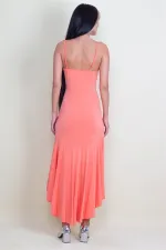 SIRT DEKOLTELİ VOLAN DETAYLI ANVELOP YAKA ELBİSE