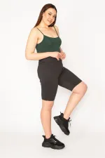 KADIN SİYAH TOPARLAYICI ŞORT TAYT