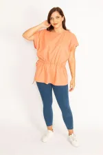 Kadın Oranj Tünel Bağcıklı Düşük Kollu Tunik 65N34793