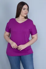 Kadın Beyaz Omuz Dekolteli Viskon Bluz 65N22698