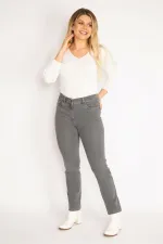 Kadın Gri 5 Cepli Kot Pantolon 65N35144