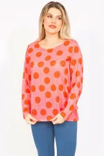 Kadın Fujya Bisiklet Yakalı Puan Desenli Bluz 65N35351