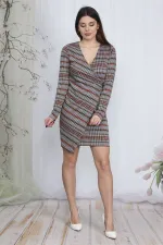 KADIN BEJ ASTARLI KRUVAZE ELBİSE