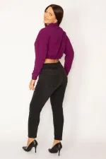 Kadın Antrasit Likraklı 5 Cep Kot Pantolon 65N34335