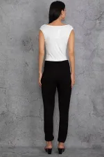 Kadın Kemik İki Renkli Tulum