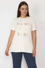 Kadın Kemik Lak Baskılı Viskon Bluz 65N29116