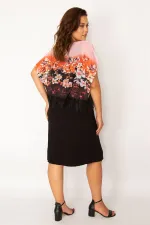 Women's Black Chiffon Cape Dress
